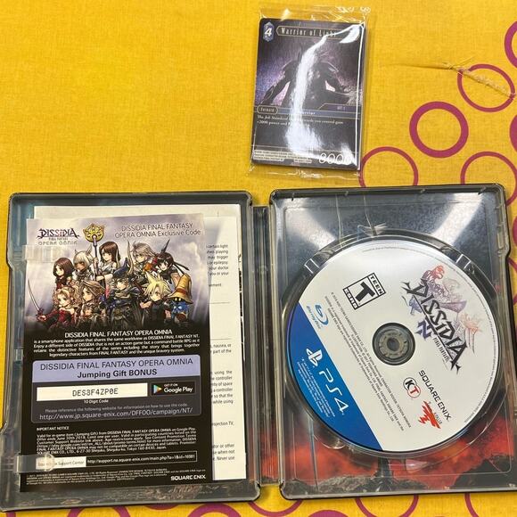 PS4 Dissidia Final Fantasy NT Steelbook Brawler Edition with Card - Picture 5 of 7